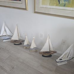 Full set of sailboats $,50.