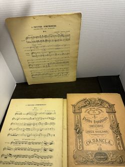 Antique 1883 Ch Dancla 3 Petites Symphonies Violin Piano Sheet Music