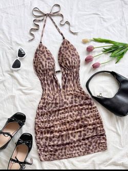 Cheetah mesh dress