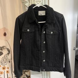 Black denim jacket