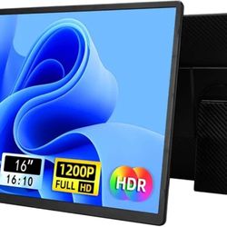 Dual 16" IPS FHD 1200P Extended Dual Monitor for Laptop Compatible with Windows Mac Travel Work