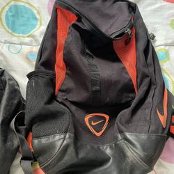 Nike Soccer Backpack (Black w/ Orange Swoosh)