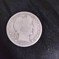 1907 Barber Half Dollar 
