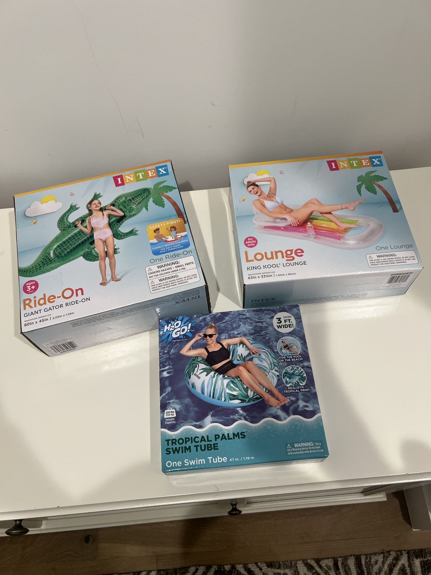 Pool float bundle, set of three brand new