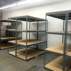 Warehouse Shelving 72 in W x 24 in D Heavy Duty Steel Storage Racks Boltless 14 Gauge Metal Shelf Supports Similar To Uline Delivery Available 
