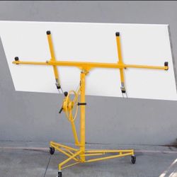 Drywall Lift 11' Yellow Rolling Sheetrock Panel Hoist Jack