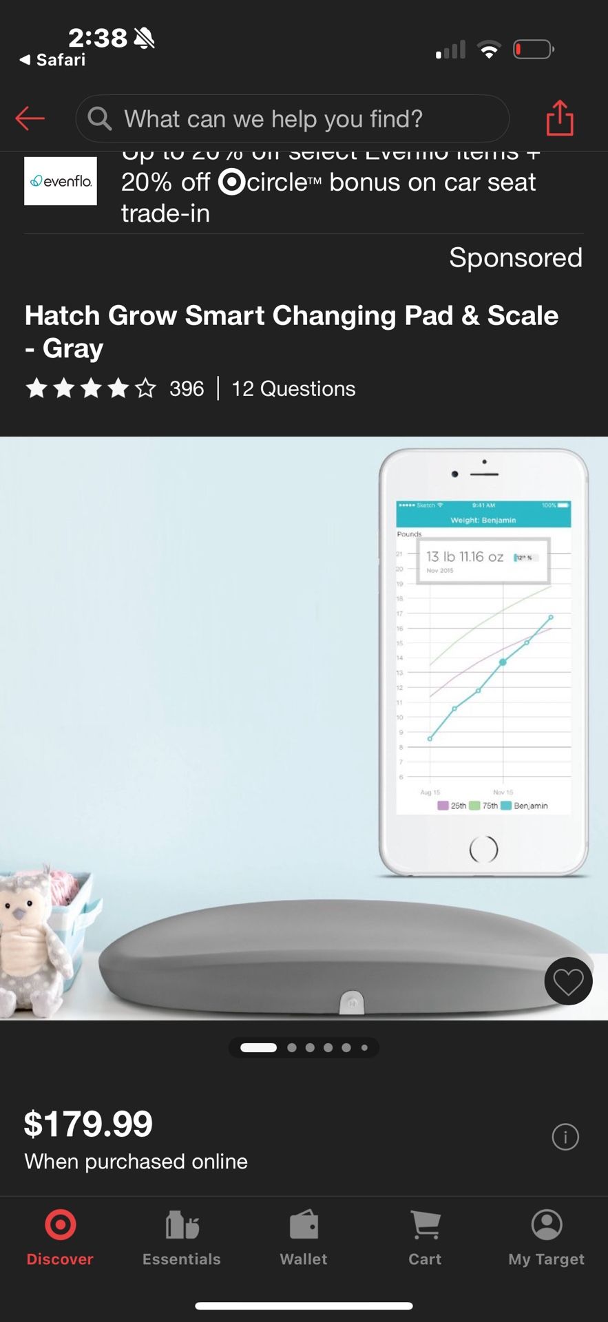 Hatch Grow Smart changing Pad and scale