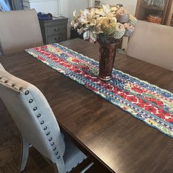 Elegant 4-Seater Farmhouse Dining Room Table & Chairs Set 
