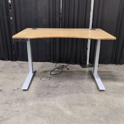 Fully Natural Bamboo Contoured Electric Standing Desk