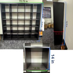 Black box shelf with 20 cubbies