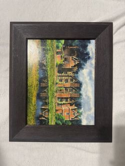 Lakeside Brick Mansion Painting Decoration