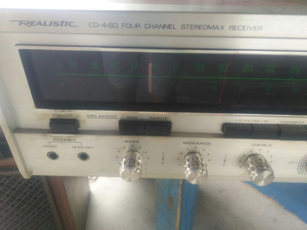 Vintage realistic stereo receiver