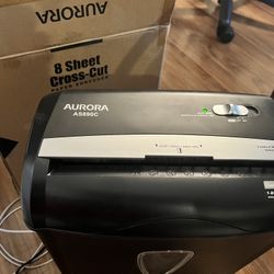 Aurora AS890C 8-Sheet Cross-Cut Paper/Credit Card Shredder with Basket