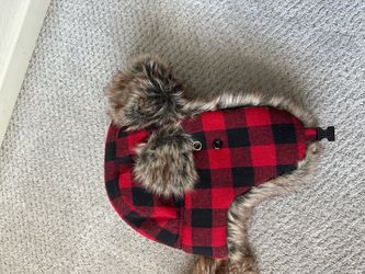 Winter Trapper / Aviator Hat Bundle - Buffalo Plaid & Full Faux Fur