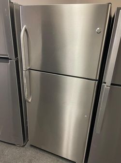 GE  Top Mount Stainless Refrigerator Fridge
