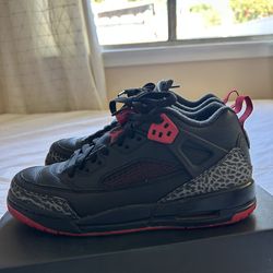 Nike air Jordan Spizike Low Black- Gym Red- Cool Grey kids 6y or womens 7.5