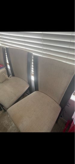 Glass table with chairs