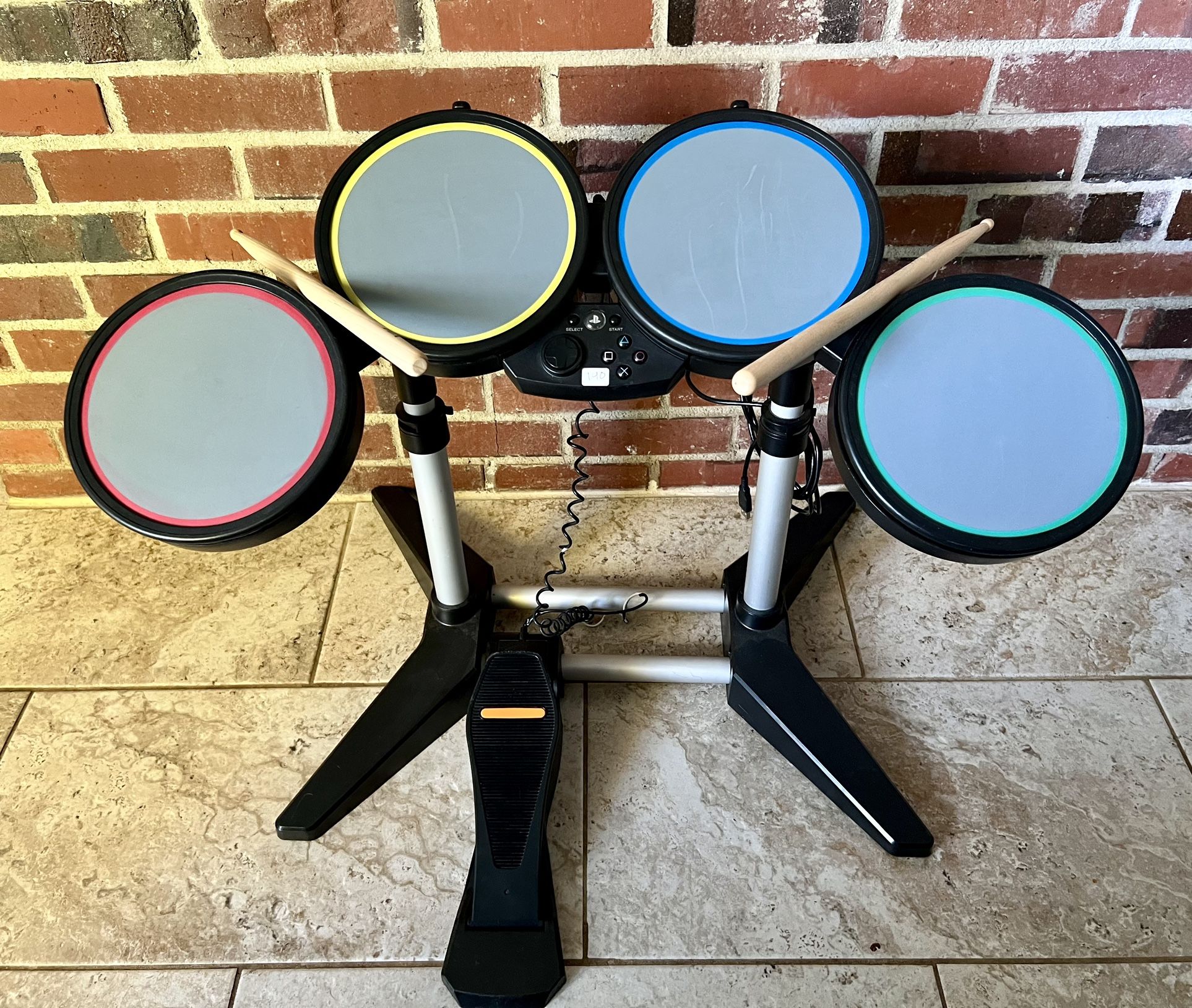 Rock Band Harmonix Wired PlayStation Drum Pedal & Stand Set PS2 PS3 - TESTED