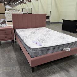 FULL BED FRAME WITH MATTRESS