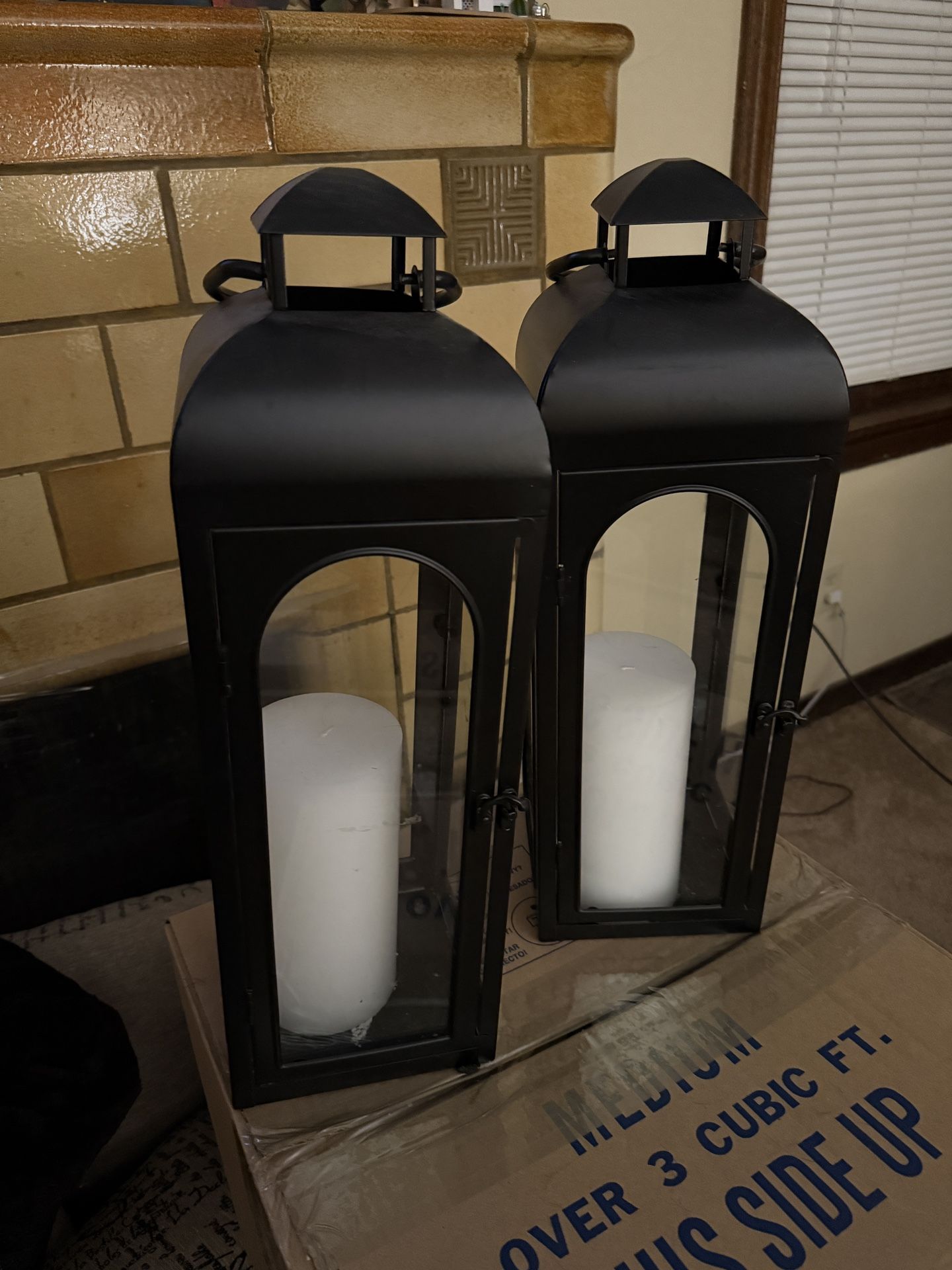 Decorative Tall Lanterns ($35 Each, $60 For Both)