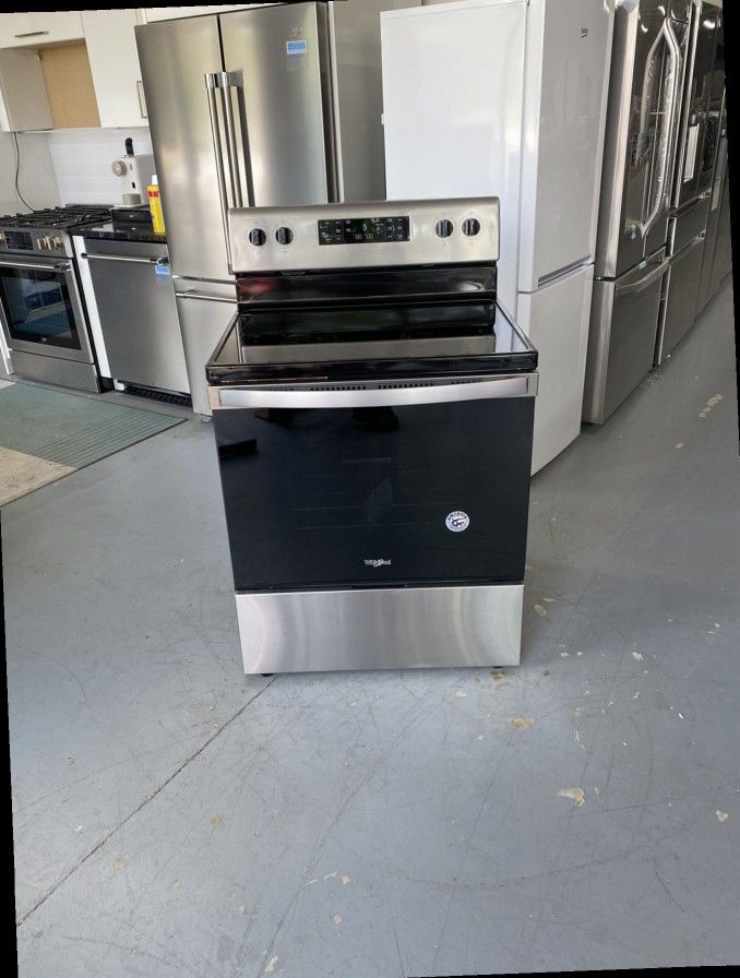 NEW Whirlpool Smooth Surface 5 Elements 5.3-cu ft Steam Cleaning Freestanding Range 0JHL