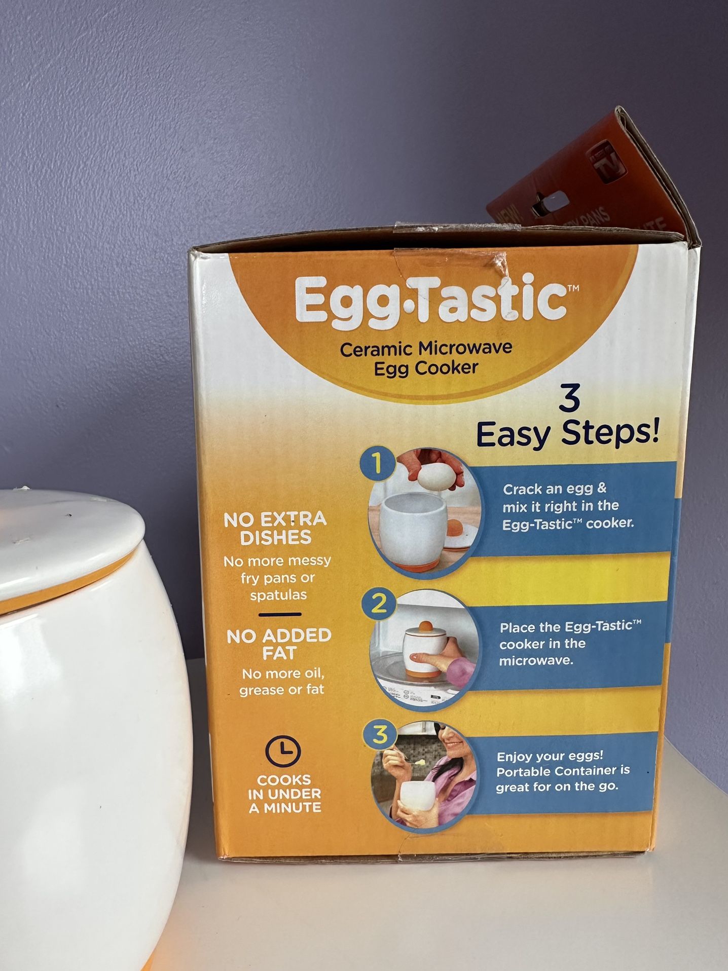 Egg-Tastic Ceramic Microwave Egg Cooker for Sale in Waltham, MA - OfferUp