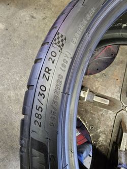 Semi New Pair Of 285/30ZR20  (99Y) 🌟 Michelin Pilot Sport 4S  just$450 both free Installation Only At GM Bros Garage In S El Monte Ca