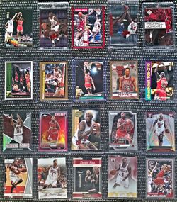 Jordan, Pippen, Rodman, Rose- Chicago Bulls NBA Trading Card Lot (20 Cards)