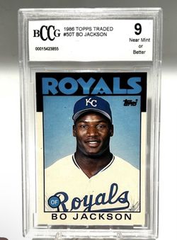 Bo Jackson RC 1986 Topps Traded #50T BCCG 9 KC Royals