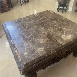 Beautiful Marble Coffee With  End Side Table Set