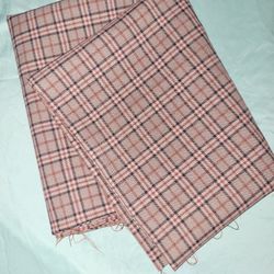 Brown Plaid Wool Fabric