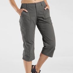 KUHL Light Carbon Grey Mid Rise Free Range Outdoor Athletic Hiking Capri Pants