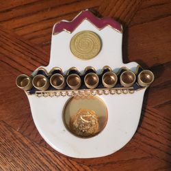 Eran Grebler ceramic menorah handmade in Israel