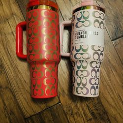 Insulated Cup Pink & Red Both Beautifully Done Post Is For One