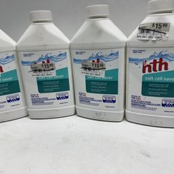 New HTH Salt Cell Saver For Pools. $20 Takes All 4 Bottles. Must Pick Up
