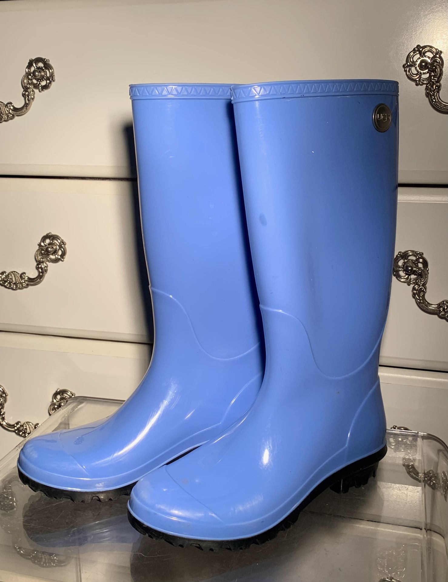 UGG Shaye Rain Boots Blue Size 6