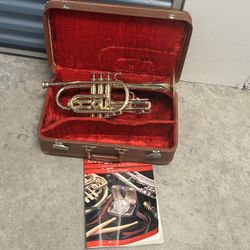  Brass Cornet With Frank Holton Chicago
