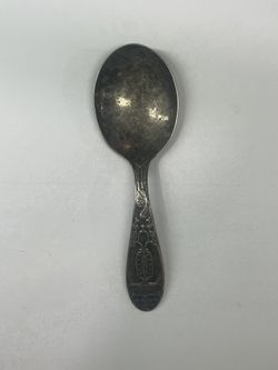Vintage Birth Record Wm Roberts Baby Spoon