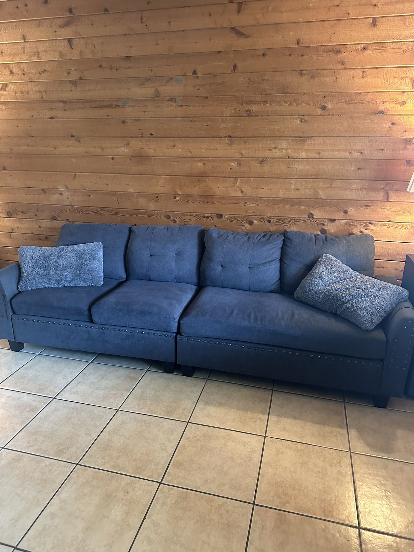Blue Couch Lightly Used