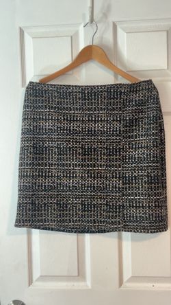 Black and Gold Tweed Mini Skirt
