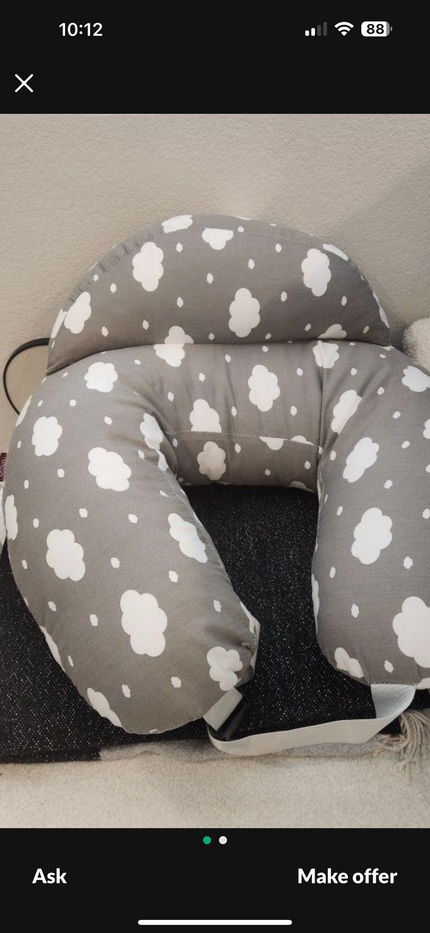 Momcozy Nursing Pillow for Mom, Original Plus Size Breastfeeding Pillows, Grey