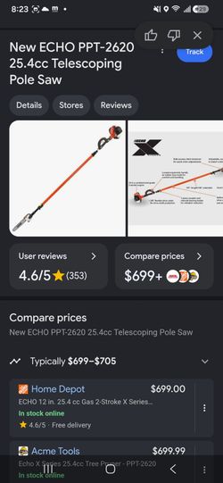 New ECHO PPT-2620 25.4cc Telescoping Pole Saw