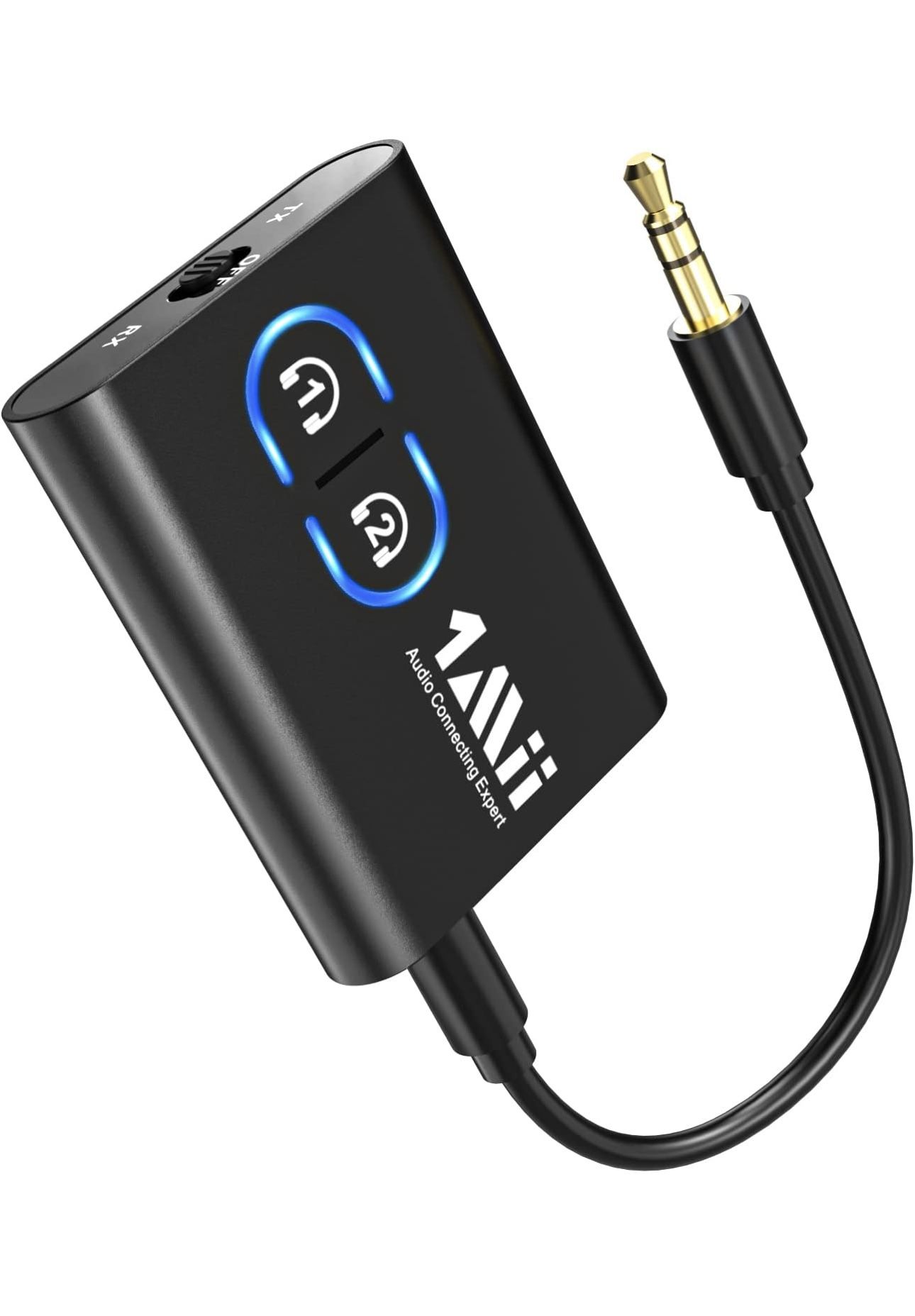 1Mii Bluetooth 5.3 Transmitter Receiver for TV to Wireless Headphones