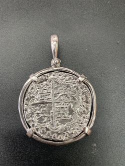 Atocha silver coin pendant