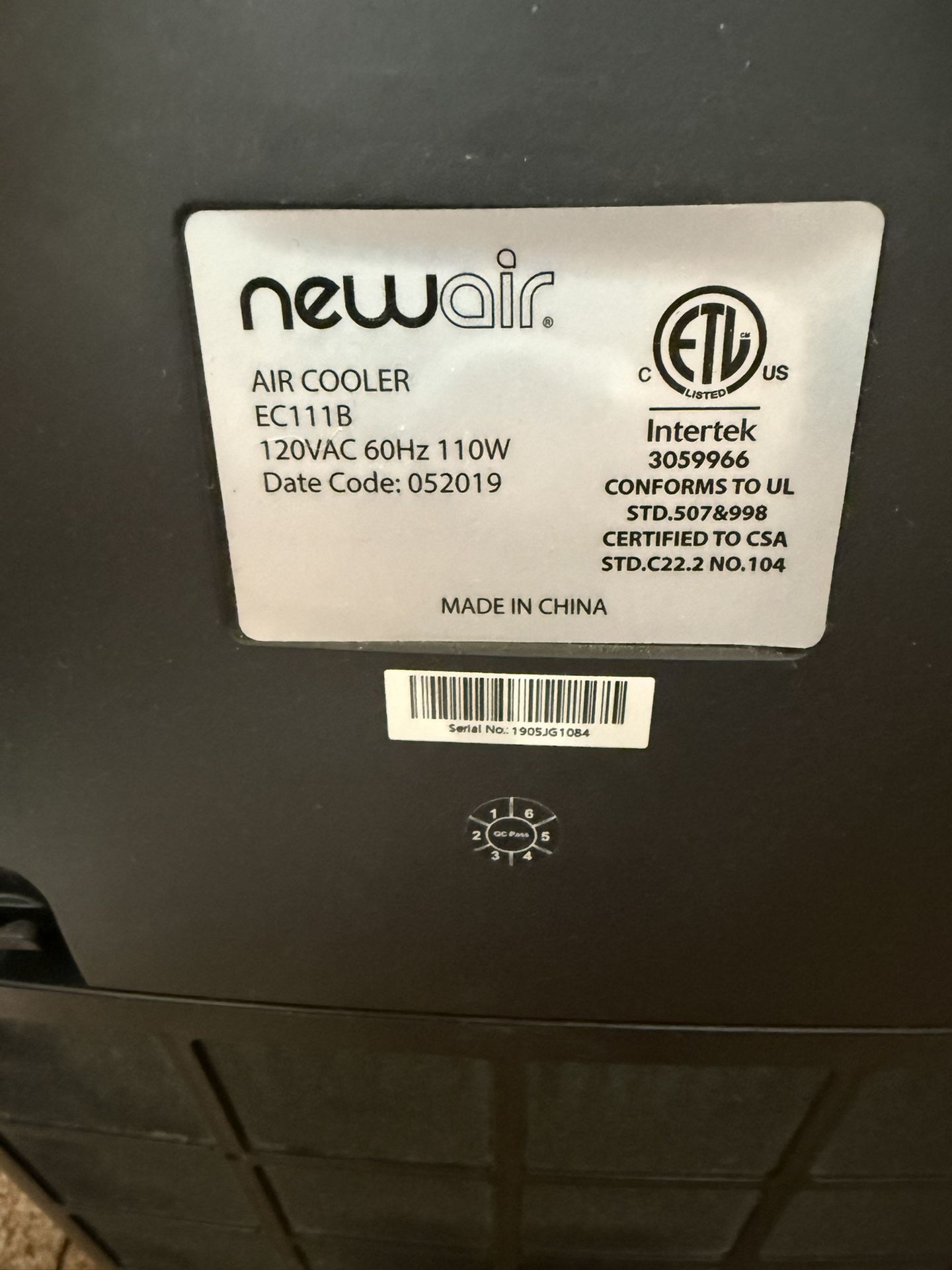 Newair Portable Air Cooler