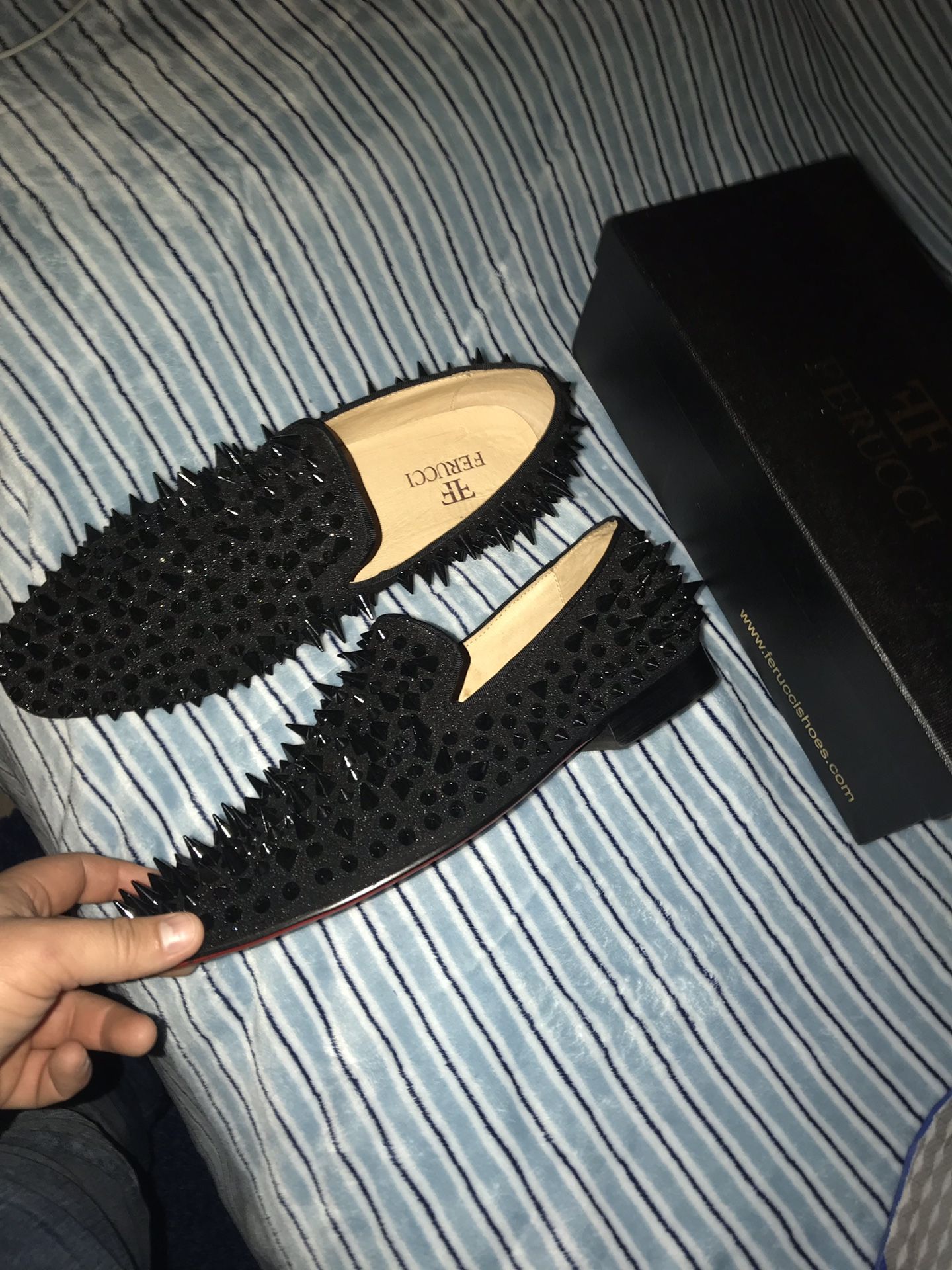 Shoes, Mens Louis Vuitton Spiked Loafers