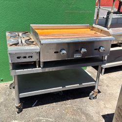 Flat Grill 2 Burners And Stand 