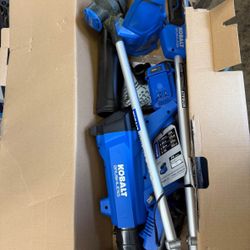 Kobalt 24-volt Cordless Battery String Trimmer and Leaf Blower and 4 Ah (Battery Included) (Charger