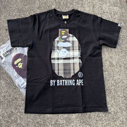 Brand new plaid Bape T shirt Size M