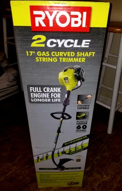 New Ryobi 25 cc 2 Cycle Attachment Capable Full Crank Curved Shaft Gas String Trimmer for Sale in Brandon FL OfferUp